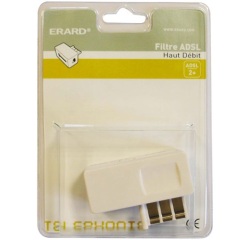 Filtre ADSL - prise T mâle - prise T femelle - RJ11 femelle