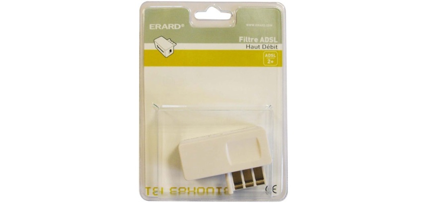 Filtre ADSL - prise T mâle - prise T femelle - RJ11 femelle