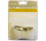 Cordon RJ11 mâle à mâle - 5 m - blanc