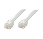 Cordon RJ11 mâle à mâle - 5 m - blanc