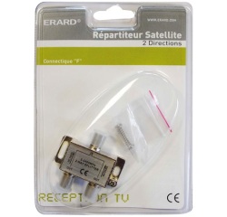 Répartiteur TV - SAT intérieur - 2 directions - gris
