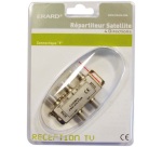 Répartiteur TV - SAT intérieur - 4 directions - gris