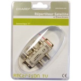 Répartiteur TV - SAT intérieur - 4 directions - gris
