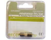 Adaptateur F/F - TV F 9.52 mm - gris