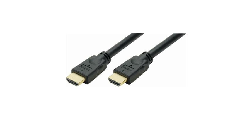 Cordon HDMI gold - A mâle à mâle - 3 m - noir