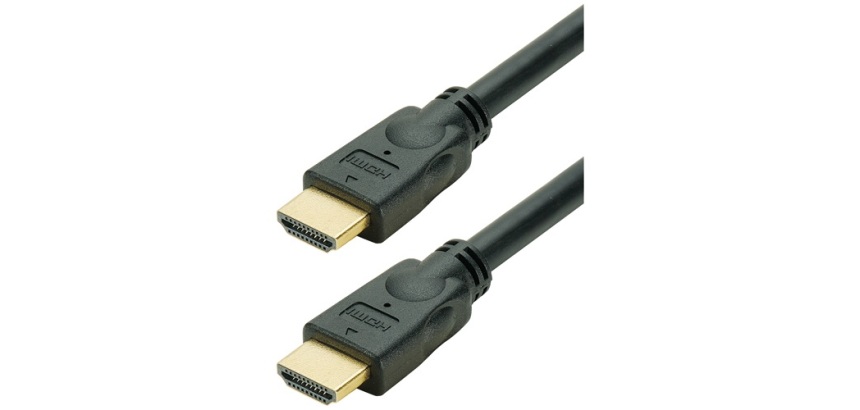 Cordon HDMI gold - A mâle à mâle - 5 m - noir