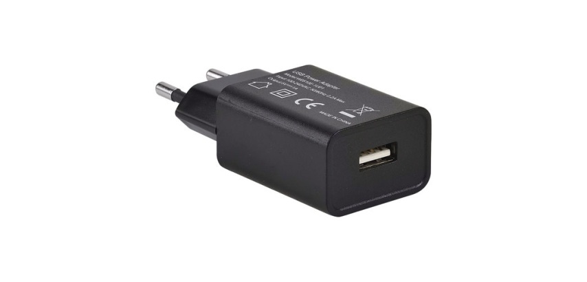 Chargeur USB-A 1A - 2P sur secteur - noir