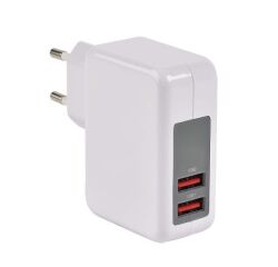Chargeur 2 USB-A - 17W - 2P sur secteur - 8203