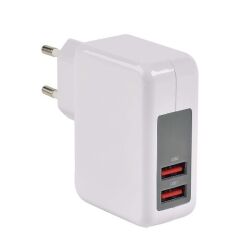 Chargeur 2 USB-A - 17W - 2P sur secteur - 8203