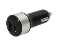 Chargeur allume-cigare - USB-A - USB-C  - 18W - noir