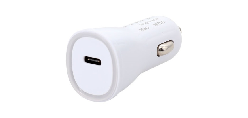 Chargeur allume-cigare - USB-C - 18W - blanc