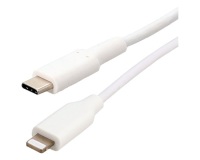 Cordon USB-C mâle  - lightning mâle  - 2 m - blanc