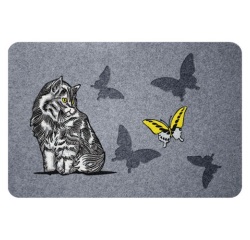 Tapis grattant floqués - Flock Estampes - 40 x 60 cm - motif chat