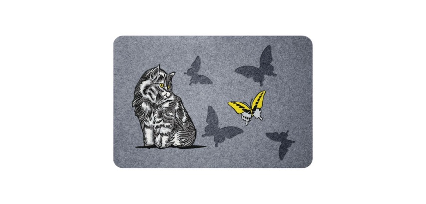 Tapis grattant floqués - Flock Estampes - 40 x 60 cm - motif chat