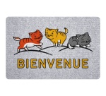 Tapis grattant - Grey'Flock - 40 x 60 cm - motifs Chats Bienvenus