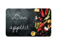 Tapis multi-usage - de cuisine - 50 x 80 cm - motif Bon Appetit