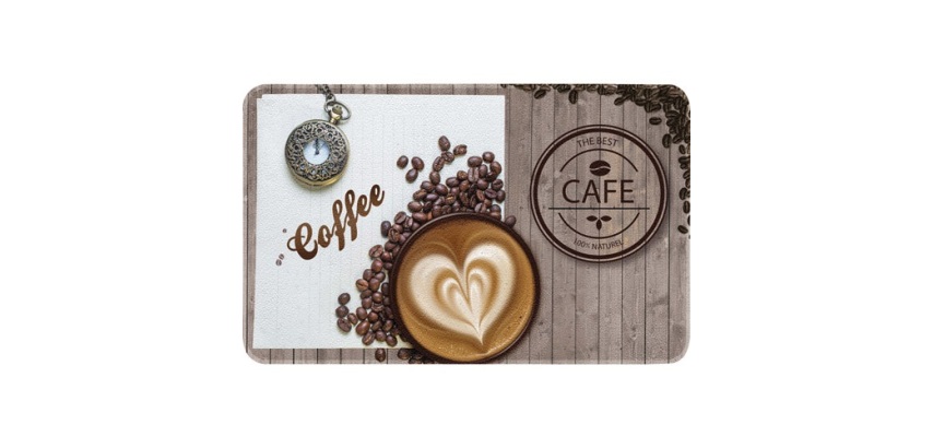 Tapis multi-usage - de cuisine - 50 x 80 cm - motif Coffee