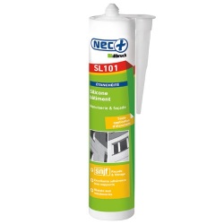 Mastic silicone - bâtiment - 310 mL - transparent