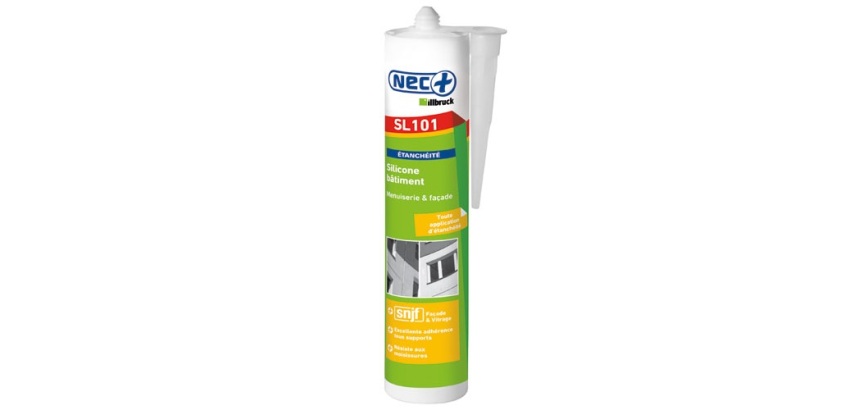 Mastic silicone - bâtiment - 310 mL - blanc