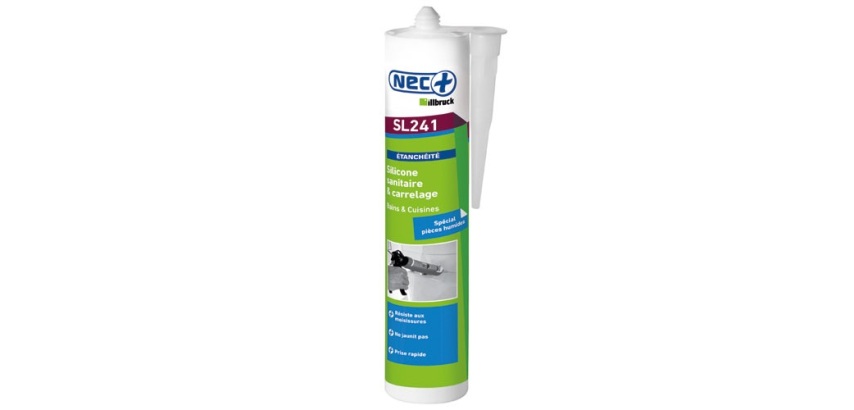 Mastic silicone - sanitaire - anti-moisissures - 310 mL - blanc