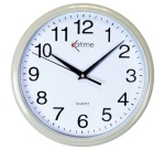 Pendule à quartz - murale - D : 26 cm - coloris assortis