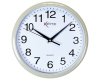 Pendule à quartz - murale - D : 26 cm - coloris assortis