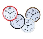 Pendule à quartz - murale - D : 26 cm - coloris assortis