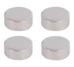 Fixation miroir - ronde - 20 mm - chrômé - lot de 4