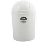 Poubelle salle de bain - 5 L à bascule ronde - blanc