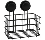 Etagère - panier de douche - à ventouse - noir mat