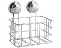 Etagère - panier de douche - à ventouse - acier chromé