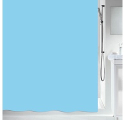 Rideau de douche - polyester - 180 x 200 cm - bleu