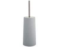 Brosse WC - avec support - PP et inox - gris clair