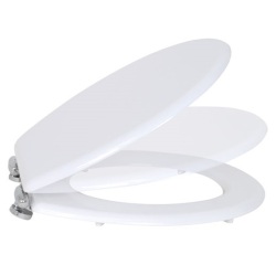 Abattant WC - MDF - charnières Zinc - frein de chute - easy clean - blanc