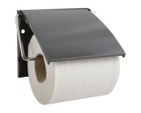 Porte rouleau - papier WC - mural - gris anthracite