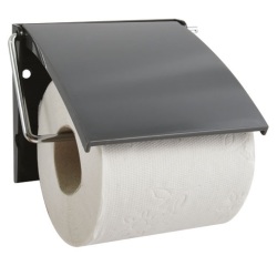 Porte rouleau - papier WC - mural - gris anthracite