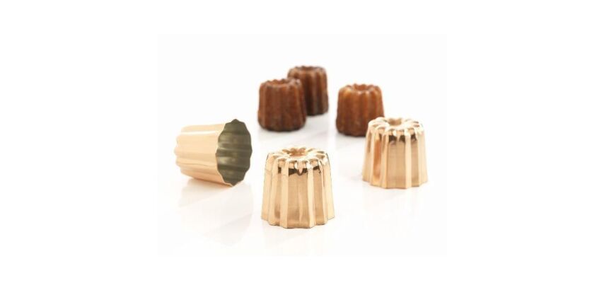 Lot de 3 moules à cannelés 5.5 cm en cuivre