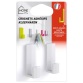 Grand crochet adhésif - blanc - lot de 2