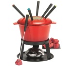 Service à fondue bourguignonne rouge