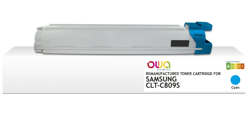 Toner remanufacturé OWA - standard - Cyan - pour SAMSUNG CLT-C809S/ELS