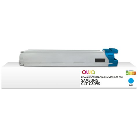 Toner remanufacturé OWA - standard - Cyan - pour SAMSUNG CLT-C809S/ELS