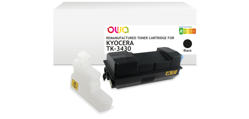 Toner remanufacturé OWA - standard - Noir - pour KYOCERA TK-3430
