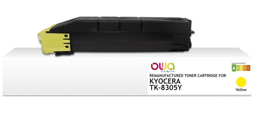 Toner remanufacturé OWA - standard - Jaune - pour KYOCERA TK-8305Y