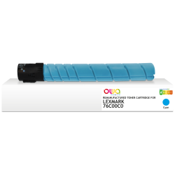 En_toner remanufacturé owa - standard - cyan - pour lexmark 76c00c0