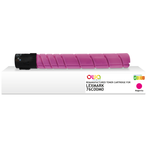 Toner remanufacturé OWA - standard - Magenta - pour LEXMARK 76C00M0