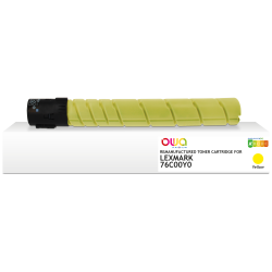 Toner remanufacturé OWA - standard - Jaune - pour LEXMARK 76C00Y0