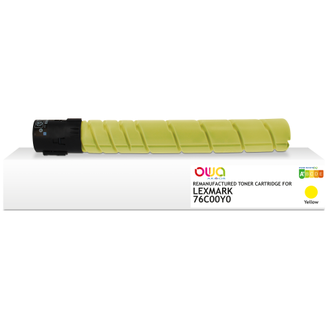 Toner remanufacturé OWA - standard - Jaune - pour LEXMARK 76C00Y0