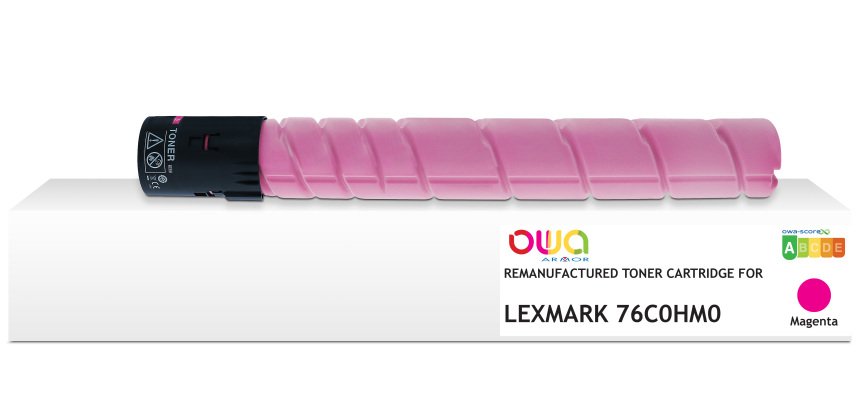 Toner remanufacturé OWA - standard - Magenta - pour LEXMARK 76C0HM0