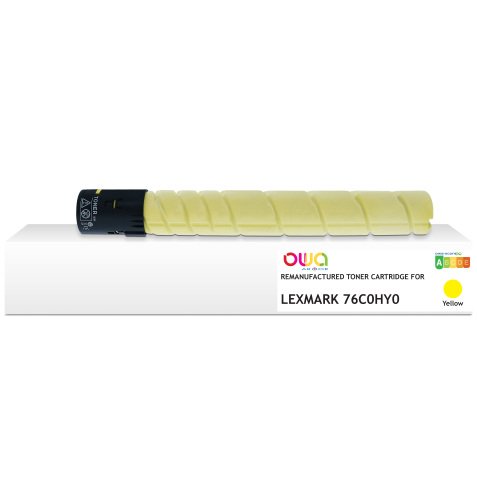 Toner remanufacturé OWA - standard - Yellow - pour LEXMARK 76C0HY0