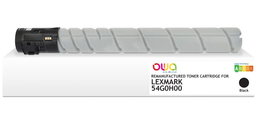 Toner remanufacturé OWA - standard - Noir - pour LEXMARK 54G0H00